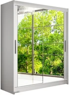 Szafy - Biała Szafa przesuwna Pesto XI - Szafa Sypialniana - miniaturka - grafika 1