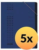 Teczki i skoroszyty - Elba 400001992 teczka na dokumenty chic 5 szt. A4 12 przegródek z pustymi literami z kartonu w kolorze ciemnoniebieskim 400001992 - miniaturka - grafika 1