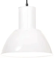 Lampy sufitowe - VidaXL Lampa wisząca, 25 W, biała, okrągła, 28,5 cm, E27 320570 - miniaturka - grafika 1