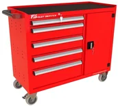 Pozostałe wyposażenie warsztatu - Fastservice Wózek warsztatowy TRUCK z 5 szufladami i drzwiami PT-221-40 PT-221-40 - miniaturka - grafika 1