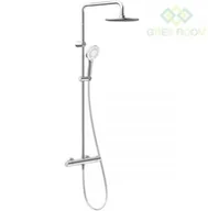 Zestawy prysznicowe - Oltens Oltens Atran zestaw prysznicowy termostatyczny z deszczownicą okrągłą chrom 36500100 - miniaturka - grafika 1