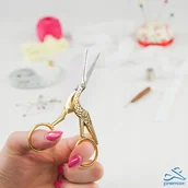 Nożyczki krawieckie - Premax Nożyczki Do Haftu Nitek Złocone PELIKAN11,5 - miniaturka - grafika 1