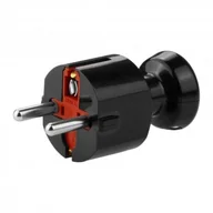 Kostki, złączki, wtyczki - Timex Wtyczka prosta UniSchuko 230V 16A czarna 9630 WT-40 (CZ) - miniaturka - grafika 1