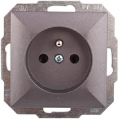 Gniazdka elektryczne - Abex Gniazdo Perła 2P+Z antracyt - miniaturka - grafika 1