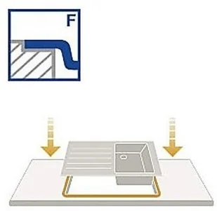 Villeroy & Boch Siluet 50 Flat 33352FKR - Zlewozmywaki - miniaturka - grafika 5