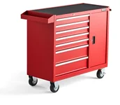 Wózki magazynowe - AJ Produkty Wózek narzędziowy REPAIR, 7 szuflad, 1045x460x810 mm, czerwony - miniaturka - grafika 1