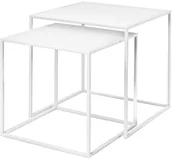 Ławy i stoliki kawowe - Blomus Zestaw stolików kawowych FERA Blomus biały 2 szt. - miniaturka - grafika 1