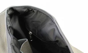 Magre (PL) Plecak Skórzany (PL) JOWITA Skóra Naturalna Licowa GRAFITOWO-BEŻOWY - Plecaki - miniaturka - grafika 5