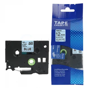 Brother strefadrukarek.pl Taśma TZe-R531 wstążka ozdobna 12mm x 4m jasno niebieska czarny nadruk - zamiennik PROMOCJA! TZE-R531 - Etykiety do drukarek - miniaturka - grafika 3