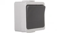 Wyłączniki światła i elektryczne - Timex elektro JANTAR-bis Przycisk zwierny /światło/ n/t IP44 szary WNT-6J-b WNT-6J-b SZ - miniaturka - grafika 1