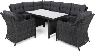 HOME & GARDEN Narożny zestaw mebli ogrodowych lewy California Grey / Grey 708591 - Meble ogrodowe - miniaturka - grafika 2