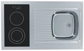 Zlewozmywaki - Alveus Zlewozmywak z płytą indukcyjną COMBI Ceral 100 satyna k.prawa 1136495 - miniaturka - grafika 1