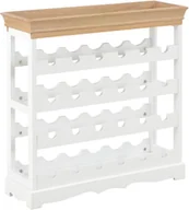 Pozostałe akcesoria kuchenne - vidaXL Szafka na wino, biała, 70x22,5x70,5 cm, MDF - miniaturka - grafika 1
