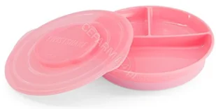 TWISTSHAKE 78169 Talerz z podziałką 6+m Pastel Pink - Miseczki i talerzyki dla dzieci - miniaturka - grafika 2