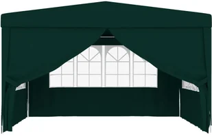 vidaXL Namiot imprezowy ze ściankami, 4x4 m, zielony, 90 g/m - Pawilony ogrodowe - miniaturka - grafika 7