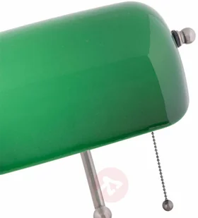 Clayre & Eef Ozdobna lampa bankierska Verda z niklowaną nogą - Lampy stojące - miniaturka - grafika 4