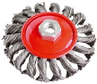 Akcesoria do elektronarzędzi - EXTOL CRAFT Szczotka druciana pleciona tarczowa na szlifierke kątową 100mm 17012 - miniaturka - grafika 1