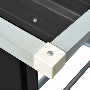 vidaXL Wiata na drewno, stal galwanizowana, 163x83x154 cm, antracytowa - Garaże i wiaty - miniaturka - grafika 7