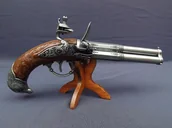 Repliki - broń - Denix SA REPLIKA TRZY LUFOWY PISTOLET NA STOJAKU MODEL 1306+800 1306+800 - miniaturka - grafika 1