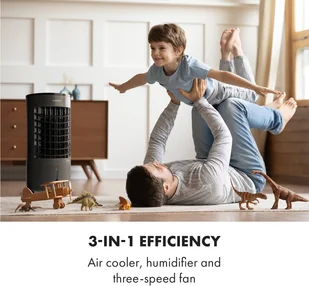 Klarstein Skypillar, chłodnica powietrza 3 w 1, wentylator, nawilżacz powietrza, zbiornik 5 l, pilot zdalnego sterowania, panel dotykowy HTR2-SkypillarB - Klimatory - miniaturka - grafika 17