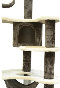 PawHut DRAPAK DRZEWKO DLA KOTA 153 cm DOMEK brązowy - Drapaki dla kotów - miniaturka - grafika 2