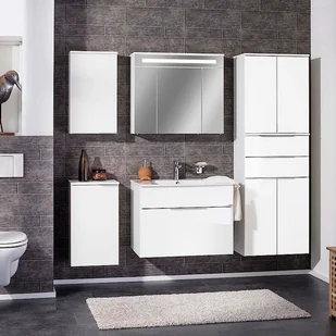 Fackelmann Szafka łazienkowa dolna, biała, 1-drzwiowa, 1 półka Kara 80917 / 80918 - Szafki łazienkowe - miniaturka - grafika 2