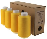 Akcesoria i części do maszyn do szycia - Łucznik Zestaw nici overlockowych Regular - Żółte - miniaturka - grafika 1