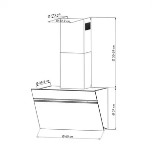 Klarstein Alina 60 Czarny (CGCH3-Alina60-BK) - Okapy kuchenne - miniaturka - grafika 8