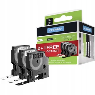 Dymo D1 12mm Label Cassette Kit 2x black/white, 1x white/black 1904827 - Etykiety do drukarek - miniaturka - grafika 2