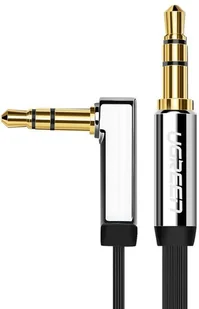UGREEN płaski kabel stereo audio do wejść AUX, 3,5 mm jack na 3,5 mm jack 90°, z pozłacanymi wtykami 3m czarny (10728) - Kable - miniaturka - grafika 2