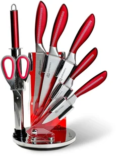 Edenberg Noże stalowe EB 911 kuchenne 8 elementów czerwone EB 911 - Noże kuchenne - miniaturka - grafika 2