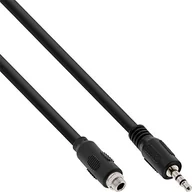 Adaptery i przejściówki - InLine 99303p kabel audio adapter, 3,5 MM wtyczka stereo/gniazdo do wbudowania z gwintem, 0,6 m czarna 99303P - miniaturka - grafika 1