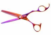 Nożyczki fryzjerskie - Olivia Garden SilkCut Rainbow degażówki fryzjerskie 6,35" - miniaturka - grafika 1