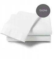 Prześcieradła - Piruu Prześcieradło hotelowe 160x200 cm bawełniane białe PRZESHOTE160 - miniaturka - grafika 1