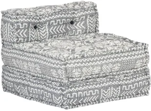 vidaXL Puf modułowy, jasnoszary, tkanina vidaXL - Pufy i podnóżki - miniaturka - grafika 6