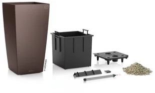 Lechuza Donica CUBICO Premium 50/50/95 espresso metalik CUBICO PREMIUM 50 ES - Donice - miniaturka - grafika 2