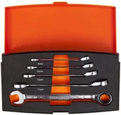 Klucze i nasadki - BAHCO Zestaw kluczy płasko-oczkowych z grzechotką, 1RM/S5 SNA Europe - miniaturka - grafika 1