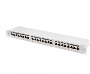 Lanberg Patch panel 24 port 1U kat.6A ekranowany szary PPSA-1024-S - Szafy rack - miniaturka - grafika 3