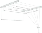 Suszarki na ubrania - Suszarka Sufitowa Na Pranie 5 Prętów 43 x 200 CM - miniaturka - grafika 1