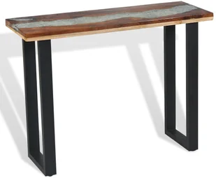 vidaXL Stolik typu konsola, drewno tekowe, 100 x 35 75 cm - Konsole i sekretarzyki - miniaturka - grafika 6
