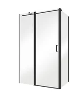 Kabiny prysznicowe - Kabina prysznicowa drzwi uchylne 110x90 cm Exo-C Black Besco ECB-110-190C+PCH-9B-190C - miniaturka - grafika 1