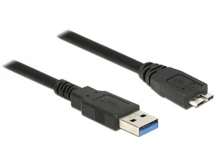 Delock Kabel USB 3.0 1.5m micro AM-BM czarny 85073 - Kable USB - miniaturka - grafika 4