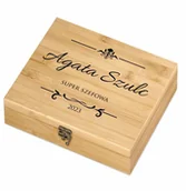 Zestawy do wina - Murrano Elektryczny korkociąg zestaw do wina w skrzynce z nadrukiem dla ZDW5-045 - miniaturka - grafika 1