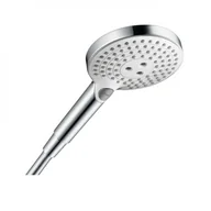 Słuchawki prysznicowe - Hansgrohe Raindance Select S 120 3jet słuchawka prysznicowa chrom/biały 26530400 - miniaturka - grafika 1