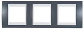 Wyłączniki światła i elektryczne - Schneider Electric Ramka potrójna UNICA czerń mineralna - miniaturka - grafika 1