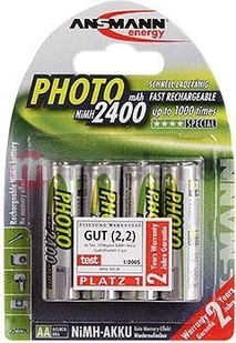 Ansmann Photo Niklowo-metalowo-wodorkowa (NiMH) 2400 mAh, Akumulator 4013674030484 - Akumulatory do aparatów dedykowane - miniaturka - grafika 4