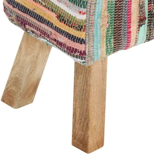 vidaXL Ławka, 160 cm, obita kolorową tkaniną chindi vidaXL - Ławki do przedpokoju - miniaturka - grafika 5