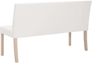 vidaXL Ławka, 139,5 cm, kremowa, sztuczna skóra vidaXL - Ławki do przedpokoju - miniaturka - grafika 5