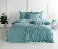 Pościel - Darymex Pościel bawełniana z falbanami Mineral Blue 160x200 dx-160-psc-mnb-01 - miniaturka - grafika 1