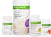 Produkty energetyczne i izotoniki - Herbalife Zestaw zdrowy posiłek - z koktajlem F1 550g antyalergiczny wanilia - miniaturka - grafika 1